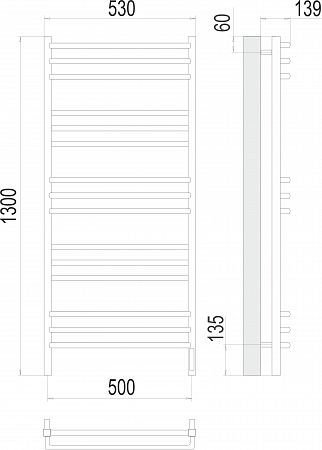 Соренто П15 500х1300 электро (sensor quick touch) Полотенцесушитель  TERMINUS Юрга - фото 3
