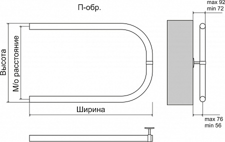 П-обр БШ 320х600 Полотенцесушитель  TERMINUS Юрга - фото 3