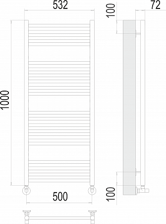 Аврора П20 500х1000 Полотенцесушитель  TERMINUS Юрга - фото 3