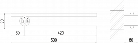 Полка Электро П2 КРУГ 500х90 NEW Юрга - фото 3