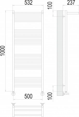 Аврора с/п П20 500х1000 Полотенцесушитель  TERMINUS Юрга - фото 3