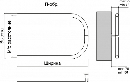 П-обр БШ 500х400 Полотенцесушитель  TERMINUS Юрга - фото 3