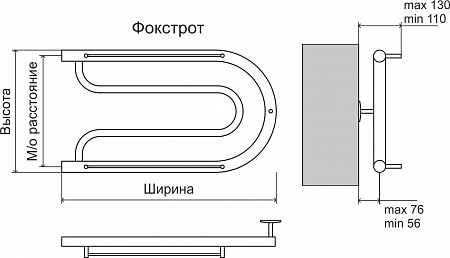 Фокстрот AISI 32х2 320х600 Полотенцесушитель  TERMINUS Юрга - фото 3