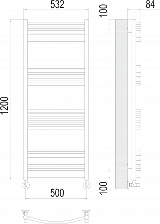 Классик П22 500х1200 Полотенцесушитель  TERMINUS Юрга - фото 3