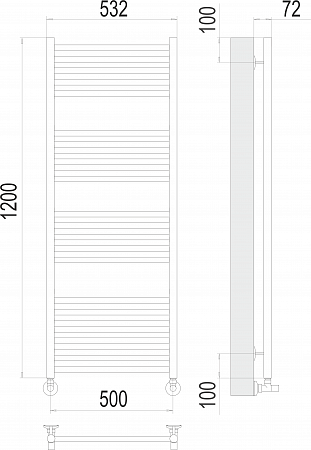 Аврора П22 500х1200 Полотенцесушитель  TERMINUS Юрга - фото 3