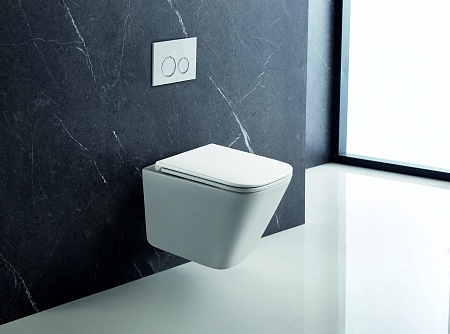 Подвесной унитаз безободковый Terminus Ватикан Monolit 490х340 белый Юрга - фото 1